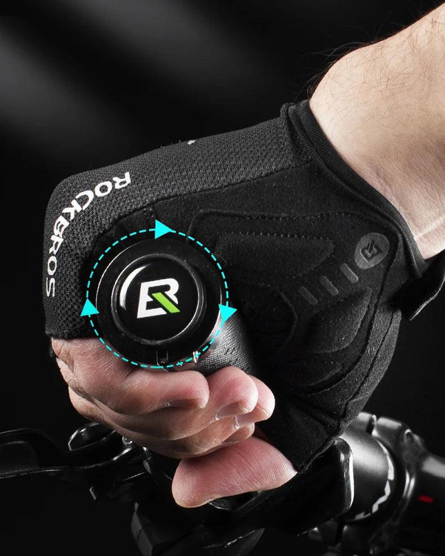 ROCKBROS Summer Cycling Half Finger Gloves Anti-slip Breathable Bicycle Gloves Men Women Anti-sweat Reflective Bike Gloves