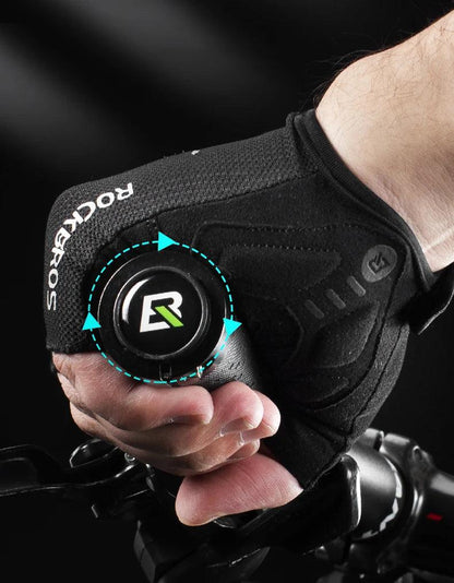 ROCKBROS Summer Cycling Half Finger Gloves Anti-slip Breathable Bicycle Gloves Men Women Anti-sweat Reflective Bike Gloves