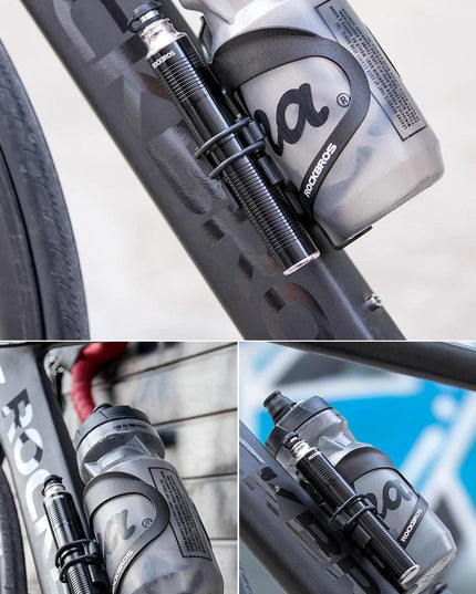 ROCKBROS Bike Bicycle Pump Mini Portable 110 PSI Pressure Aluminum Alloy For MTB Air Pump Cycling Tire Inflator Bike Accessories