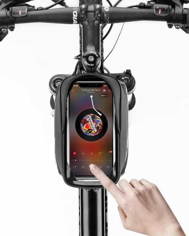 ROCKBROS Front Bike Bag Sensitive Touch Screen Reflective 1L Bicycle Bag Double Zipper Separate Storage Bag MTB Bike Accessories