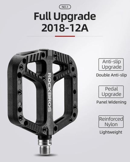 ROCKBROS Ultralight Seal Bearings Bicycle Bike Pedals Cycling Nylon Road bmx Mtb Pedals Flat Platform Bicycle Parts Accessories