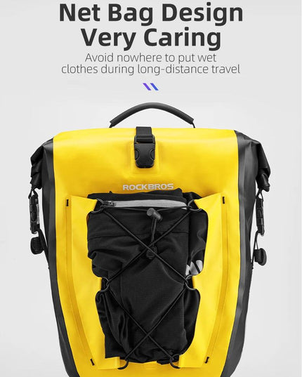 Rockbros Waterproof Bike Bag 25L Travel Cycling Bag Basket Bicycle Rear Rack Tail Seat Trunk Bags Bicycle Bags Panniers 1PCS