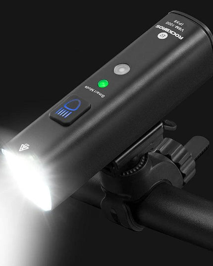 ROCKBROS 1000Lumen Bike Light Smart Vibration Sensing Bike Lamp 5Modes Bicycle Headlight LED Flashlight Lantern Bike Accessories
