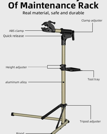 ROCKBROS Bike Repair Stand MTB Road Bicycle Maintenance Rack With Tool Tray Adjustable Foldable Storage Display Bike Work Stand
