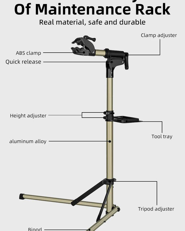 ROCKBROS Bike Repair Stand MTB Road Bicycle Maintenance Rack With Tool Tray Adjustable Foldable Storage Display Bike Work Stand