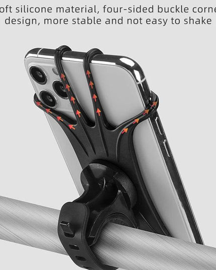 ROCKBROS Elastic Silicone Bike Phone Holder Adjustable For Most Phone Bicycle Stand Scooter Motorcycle Mount Support Handlebar