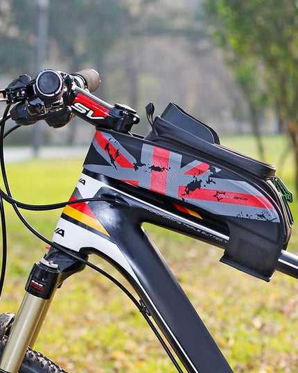 ROCKBROS Bicycle Bag MTB Road Bike Bag Rainproof Touch Screen Cycling Front Tube Frame Bag 5.8/6.0 Phone Case Bike Accessories