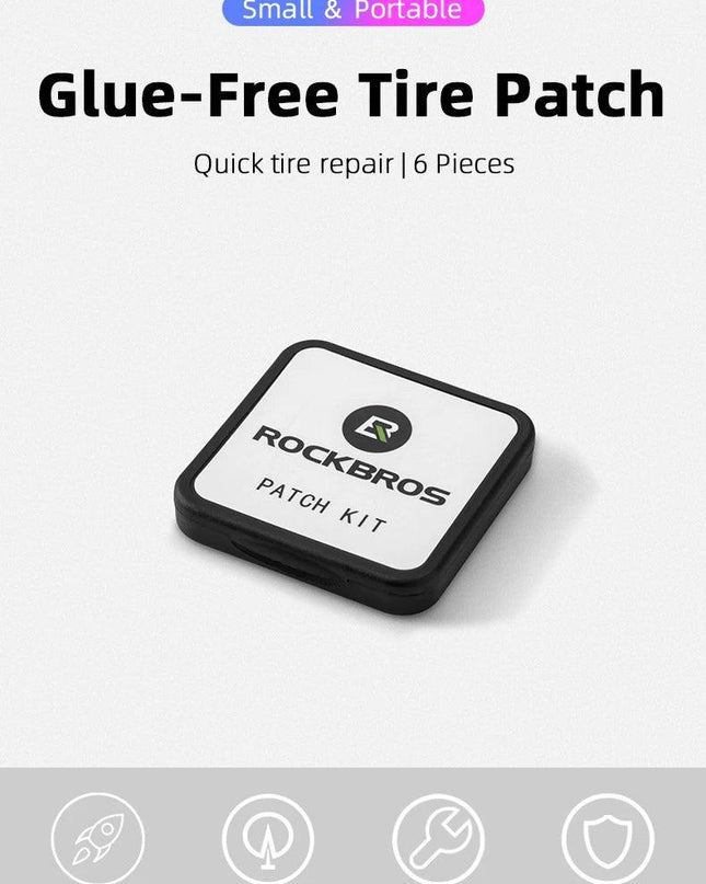 ROCKBROS No Glue Chip Bicycle Tire Repair Kit Mountain Bike Tire Repair Piece Thin Road Bike Available 1 piece Bike Accessories