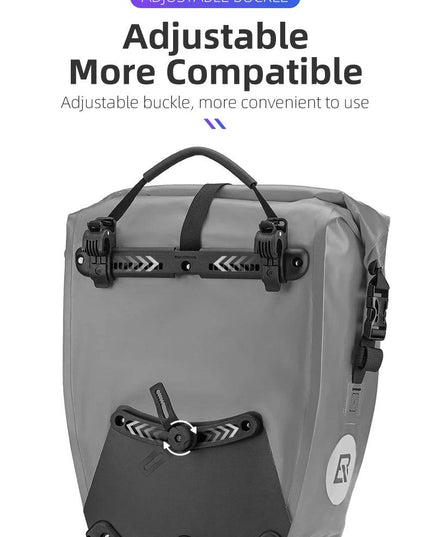 Rockbros Waterproof Bike Bag 25L Travel Cycling Bag Basket Bicycle Rear Rack Tail Seat Trunk Bags Bicycle Bags Panniers 1PCS