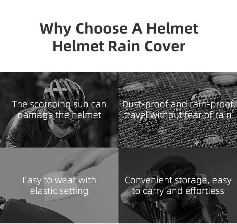 ROCKBROS Cycling Bike Helmets Rain Covers Windproof Waterproof Dust-proof Rain Cover MTB Road Bike Bicycle Helmet Protect Cover