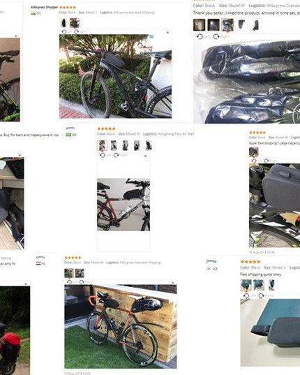 ROCKBROS Bicycle Bag Waterproof Cycling Top Front Tube Frame Bag Large Capacity MTB Road Bicycle Pannier Black Bike Accessories
