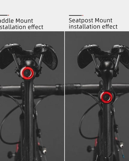 ROCKBROS Bike Tail Light MTB Road Bike Night Cycling Rear Light Smart Brake Sensor Warning Light Waterproof Bicycle Accessories