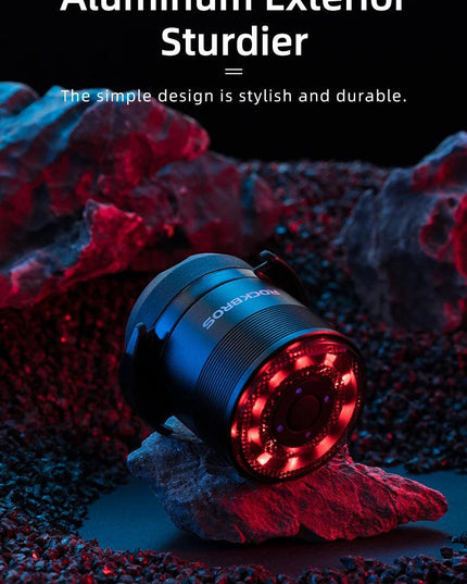 ROCKBROS Bicycle Rear Light USB Charging Safety Warning Cycling Light Colorful Bicycle Tail Light Bike Light Bike Accessories