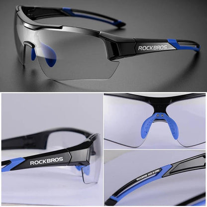 ROCKBROS Photochromic Cycling Sunglasses Bike Glasses Eyewear UV400 MTB Road Bicycle Goggles Women Men Outdoor Sports Fishing