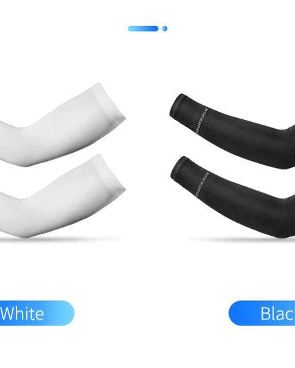 ROCKBROS Ice Fabric Running Arm Warmers UV Protect Arm Sleeves Basketball Camping Riding Outdoors Sports Wear Protective Gear