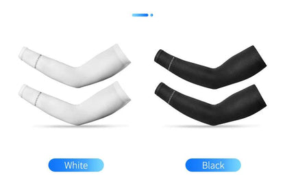 ROCKBROS Ice Fabric Running Arm Warmers UV Protect Arm Sleeves Basketball Camping Riding Outdoors Sports Wear Protective Gear