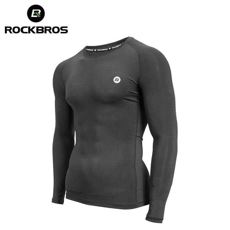 ROCKBROS Cycling Base Layer Long Sleeve Warm Bike Underwear Fleece Sports Bike Shirt Keep Warm Racing Bicycle Shirt