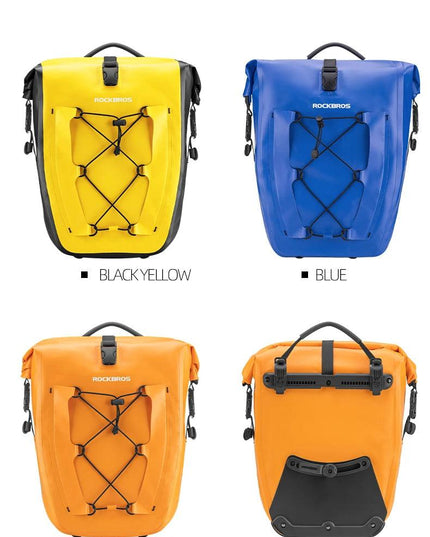 Rockbros Waterproof Bike Bag 25L Travel Cycling Bag Basket Bicycle Rear Rack Tail Seat Trunk Bags Bicycle Bags Panniers 1PCS