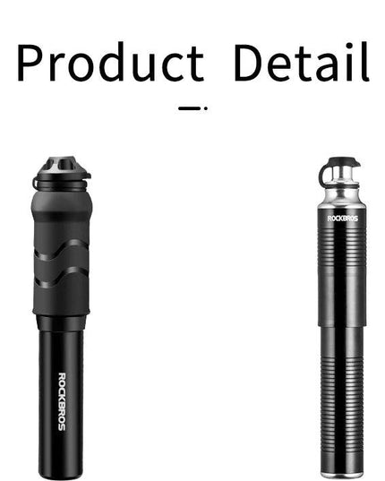 ROCKBROS Bike Bicycle Pump Mini Portable 110 PSI Pressure Aluminum Alloy For MTB Air Pump Cycling Tire Inflator Bike Accessories
