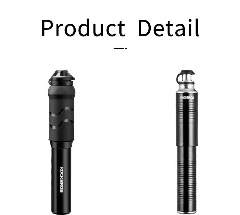 ROCKBROS Bike Bicycle Pump Mini Portable 110 PSI Pressure Aluminum Alloy For MTB Air Pump Cycling Tire Inflator Bike Accessories