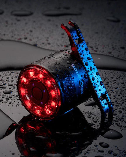 ROCKBROS Bicycle Rear Light USB Charging Safety Warning Cycling Light Colorful Bicycle Tail Light Bike Light Bike Accessories