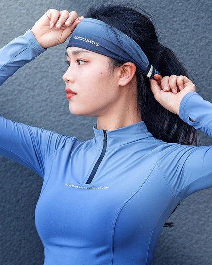 ROCKBROS Sport Headband Cycling Running Sweatband Fitness Yoga Gym Headscarf Sweat Hair Band Bandage Men Women Elastic Head Band