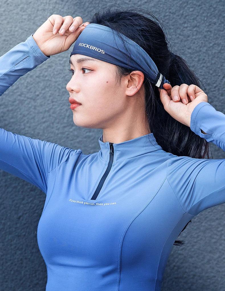 ROCKBROS Sport Headband Cycling Running Sweatband Fitness Yoga Gym Headscarf Sweat Hair Band Bandage Men Women Elastic Head Band