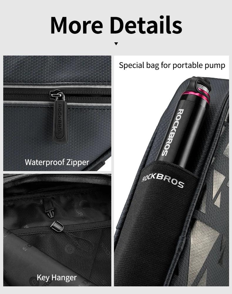 ROCKBROS Bike Bicycle Front Frame Triangle Bag Ultra-light Tube Small Packet Repair Tool Pouch Cycling Outdoor Sports Accessory