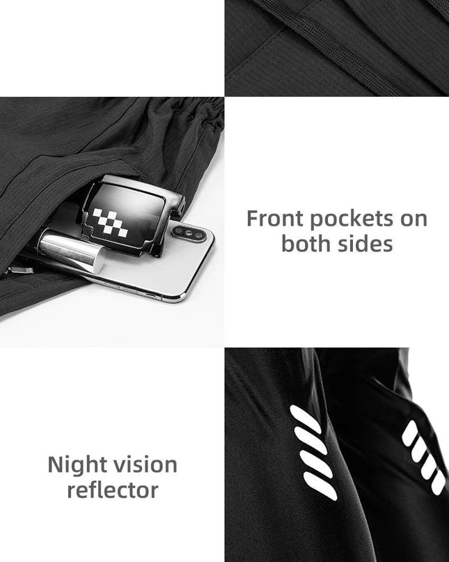 ROCKBROS Light Comfortable Cycling Pants Men Women Spring Summer Breathable Hight Elasticity Sports Pants Reflective Trousers