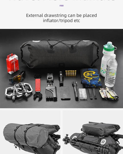 ROCKBROS Bicycle Bag Big Capacity Waterproof Front Tube Cycling Bag MTB Handlebar Bag Front Frame Trunk Pannier Bike Accessories