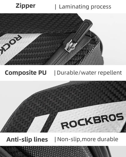 ROCKBROS 1.5L Bicycle Bag Water Repellent Durable Reflective MTB Road Bike With Water Bottle Pocket Bike Bag Accessories
