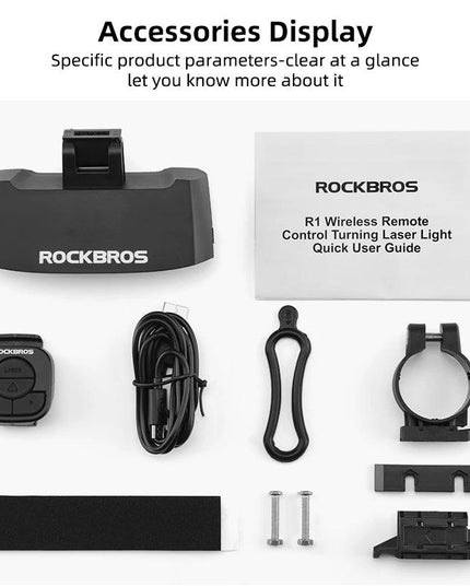 ROCKBROS Bike Tail Light USB Rechargeable Wireless Waterproof MTB Safety Intelligent Remote Control Turn Sign Bicycle Light Lamp