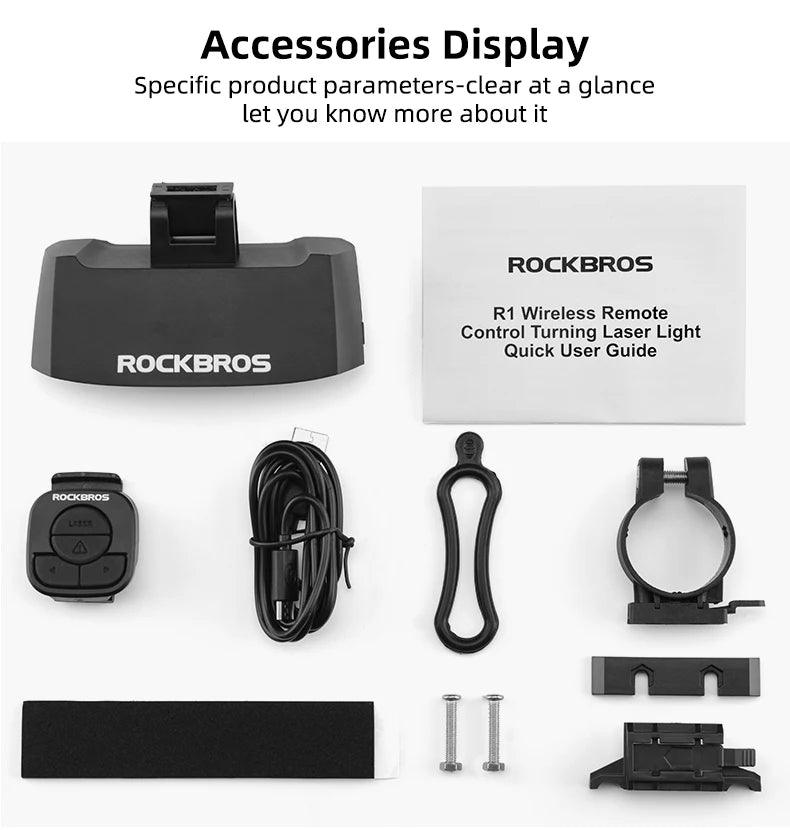 ROCKBROS Bike Tail Light USB Rechargeable Wireless Waterproof MTB Safety Intelligent Remote Control Turn Sign Bicycle Light Lamp