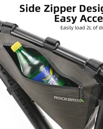 ROCKBROS Rainproof Bike Bag Large Capacity MTB Road Frame Bag Triangle Pouch Waterproof Caulking Bicycle Bag Pannier Accessories