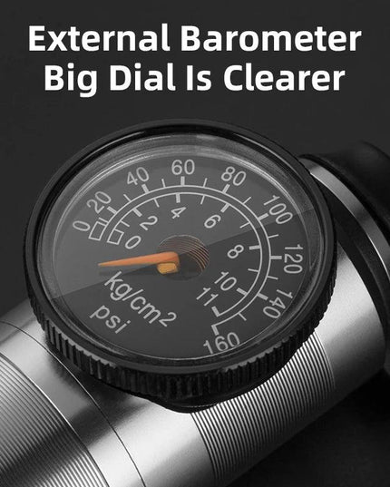 ROCKBROS Bike Pump High Pressure Aluminium Alloy CNC Dustproof Barometer AV/FV Ultralight Portable Inflater Bicycle Accessories