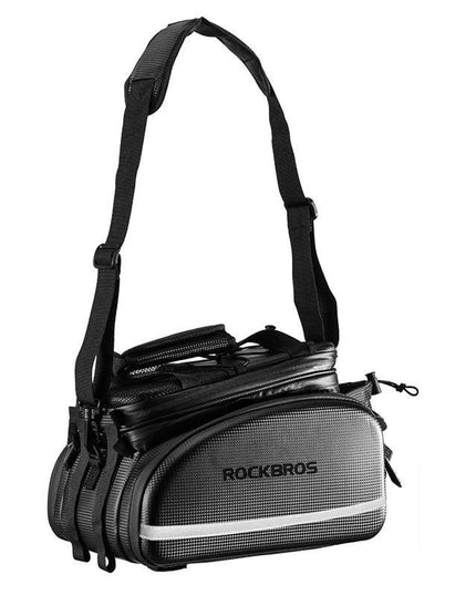 ROCKBROS Bicycle Carrier Bag MTB Bike Rack Bag Trunk Pannier Cycling Multifunctional Large Capacity Travel Bag With Rain Cover