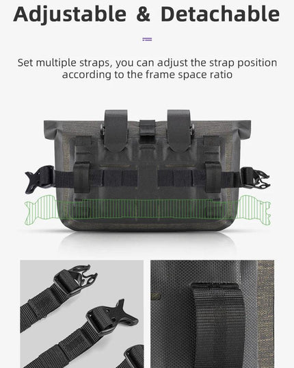 ROCKBROS Bicycle Bag Big Capacity Waterproof Front Tube Cycling Bag MTB Handlebar Bag Front Frame Trunk Pannier Bike Accessories