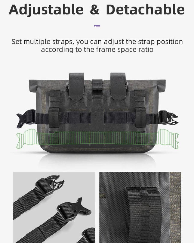 ROCKBROS Bicycle Bag Big Capacity Waterproof Front Tube Cycling Bag MTB Handlebar Bag Front Frame Trunk Pannier Bike Accessories