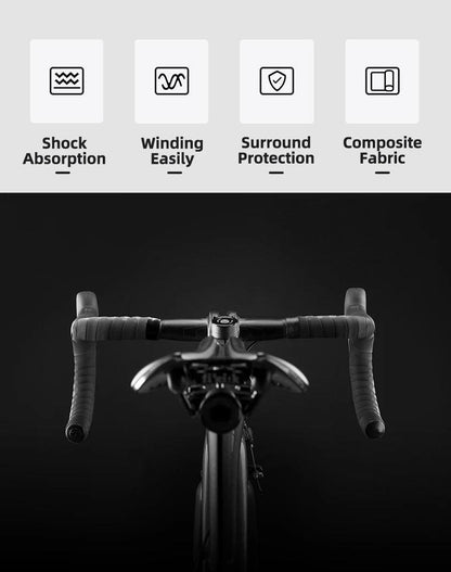 ROCKBROS Cycling Handle Belt Bike Bicycle Cork Sport Handlebar Bandage Wrap Bent Bar EVA Tape+2 Bar Plug Bicycle Accessories