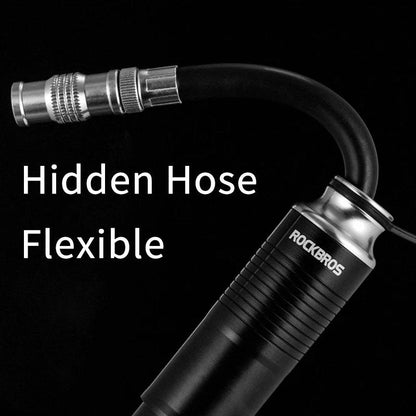 ROCKBROS Bike Bicycle Pump Mini Portable 110 PSI Pressure Aluminum Alloy For MTB Air Pump Cycling Tire Inflator Bike Accessories