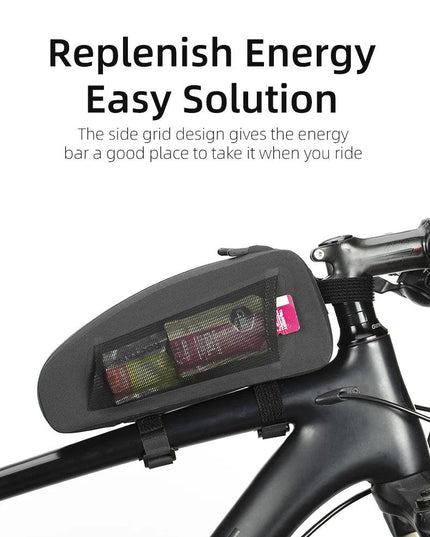 ROCKBROS Bicycle Bag Rainproof Top Front Tube Parcel Big Capacity Nylon Ultralight Portable Doube Zipper Pocket  Bike Accessory