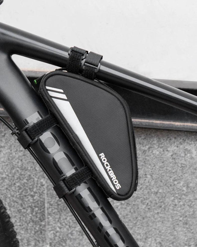 ROCKBROS Triangle Beam Bag Bicycle Top Tube Bag Bike Saddle Bag MTB Road Bike Phone Bag 0.7L High Reflective Bike Accessories