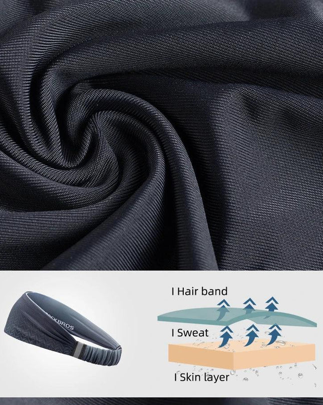 ROCKBROS Sport Headband Cycling Running Sweatband Fitness Yoga Gym Headscarf Sweat Hair Band Bandage Men Women Elastic Head Band