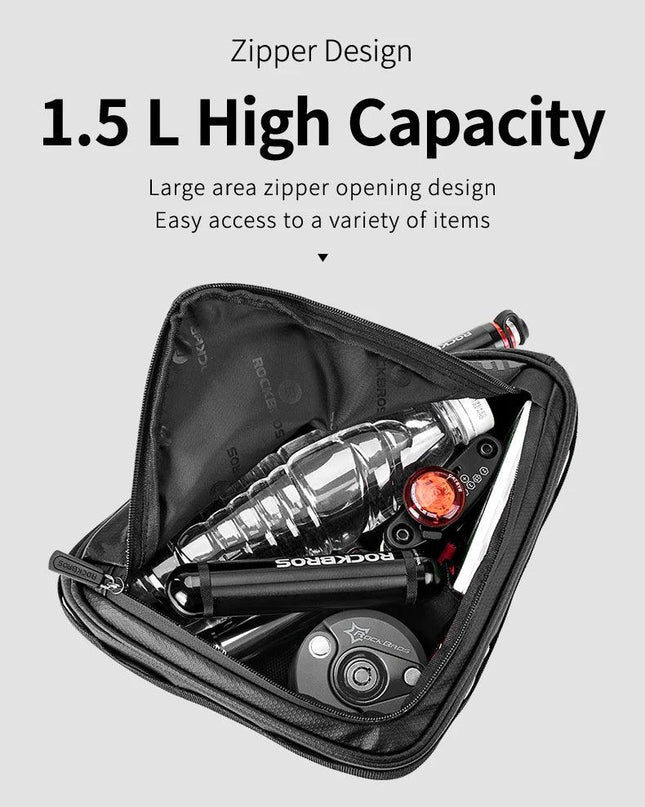 ROCKBROS Bike Bicycle Front Frame Triangle Bag Ultra-light Tube Small Packet Repair Tool Pouch Cycling Outdoor Sports Accessory