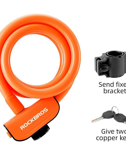 ROCKBROS Bicycle Lock Bike Portable Anti-theft Ring Lock MTB Road Cycling Cable Lock Motorcycle Vehicle Bicycle Accessories
