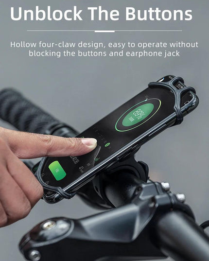 ROCKBROS Elastic Silicone Bike Phone Holder Adjustable For Most Phone Bicycle Stand Scooter Motorcycle Mount Support Handlebar