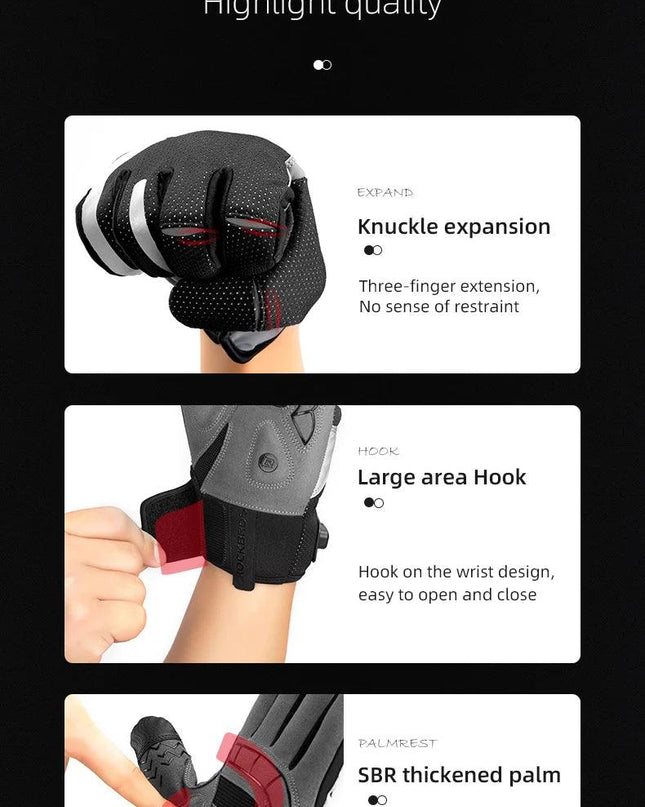 ROCKBROS Warm Bicycle Women Men's Gloves Winter SBR Touch Screen USB Heated Gloves Windproof Plam Breathable Motor E-bike Gloves