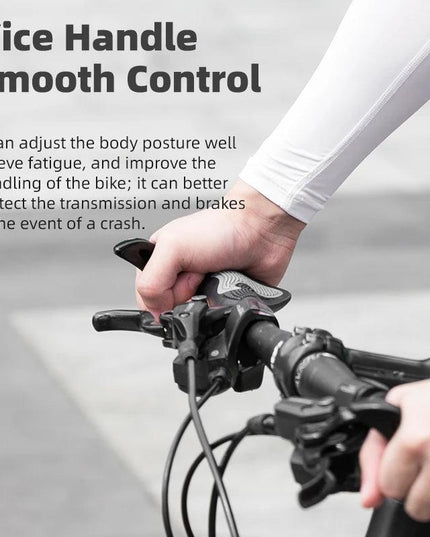 ROCKBROS MTB Bicycle Grips Horns Shofar Vice Handlebar Grips Cycling Shockproof Dust-proof Bike Grips Rubber Bilateral Locked