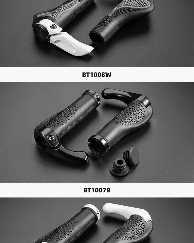 ROCKBROS MTB Bicycle Grips Horns Shofar Vice Handlebar Grips Cycling Shockproof Dust-proof Bike Grips Rubber Bilateral Locked