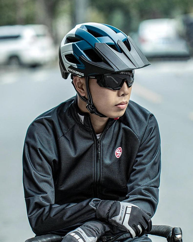 ROCKBROS Bicycle Helmet LED Light Rechargeable Cycling Helmet Mountain Road Bike Helmet Sport Safe Hat For Man Cycling Equipment